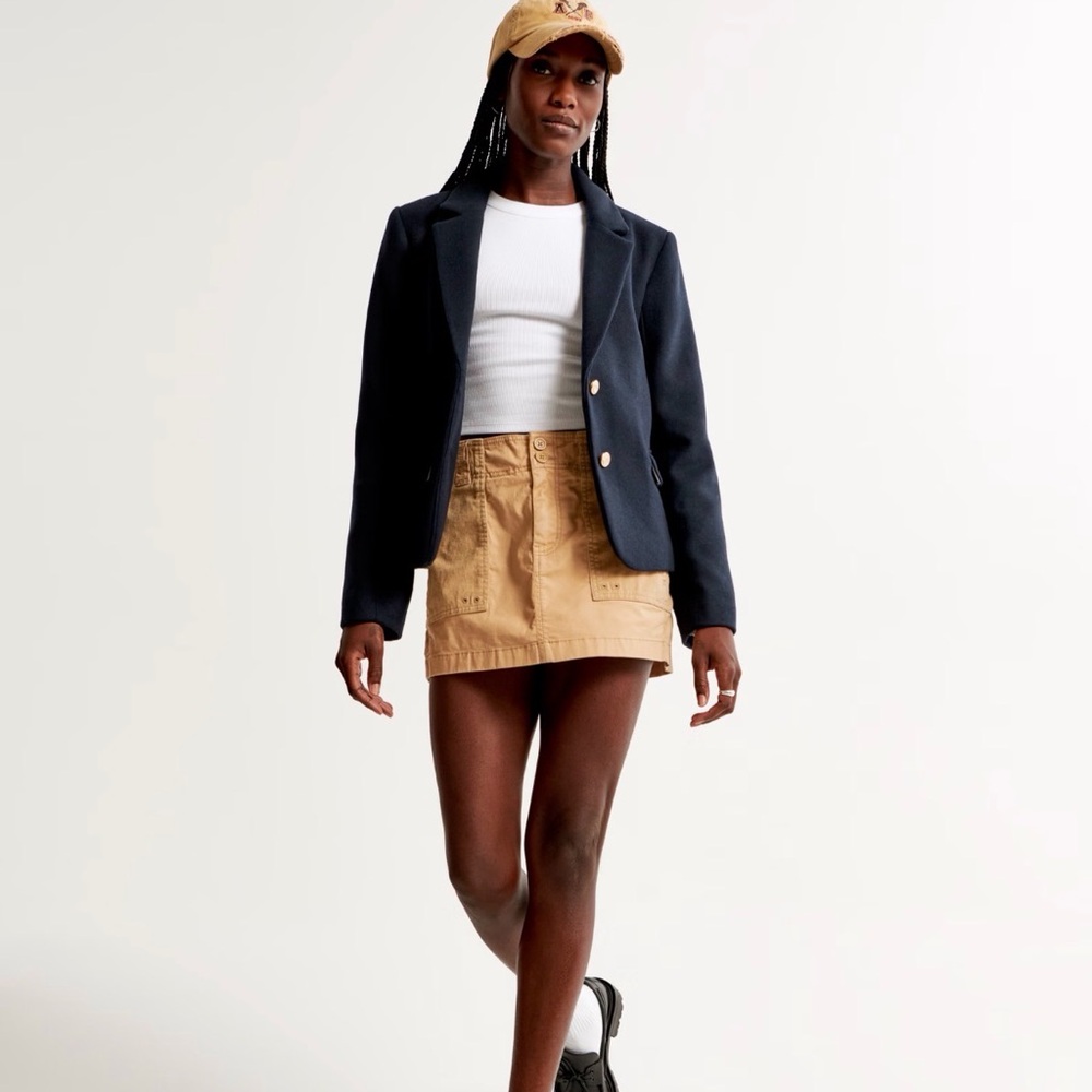 Abercrombie & Fitch Dark Blue Women's Blazer - Picture 2 of 9